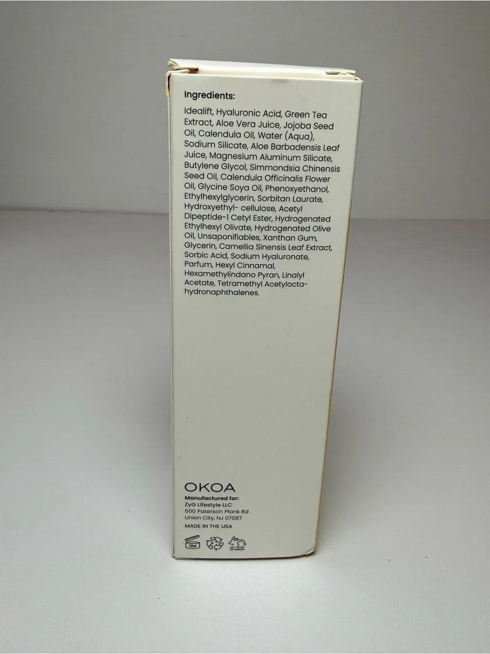 Okoa Dual Action Lifting Cream Hyaluronic Acid Peptides Wrinkle Smoothing 1fl Oz